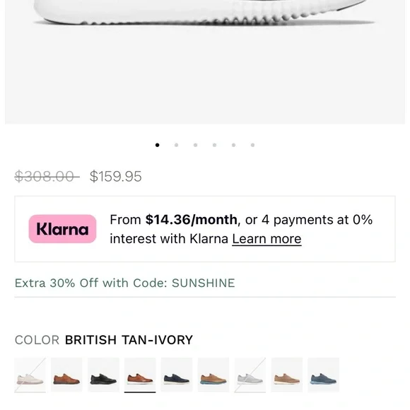 NWOB Cole Haan Brown Leather Oxford sz 9 - Picture 7 of 8